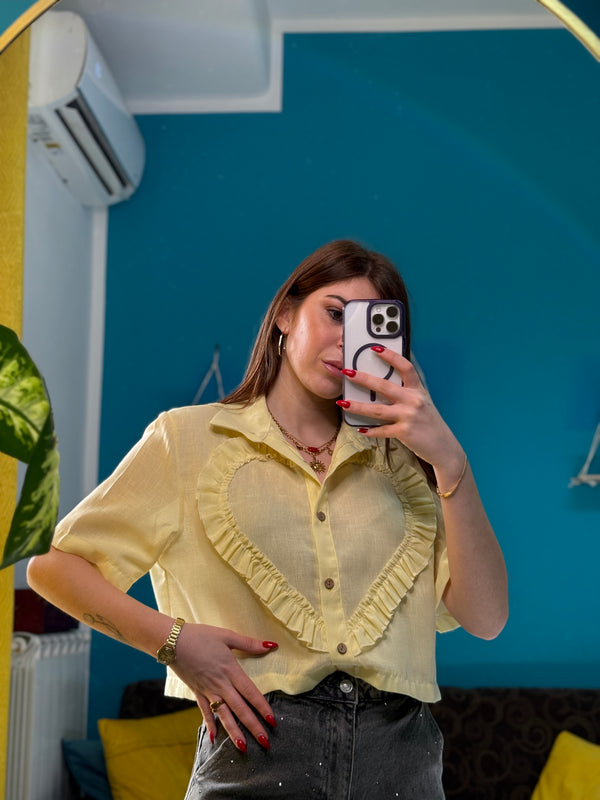 Camicia heart gialla
